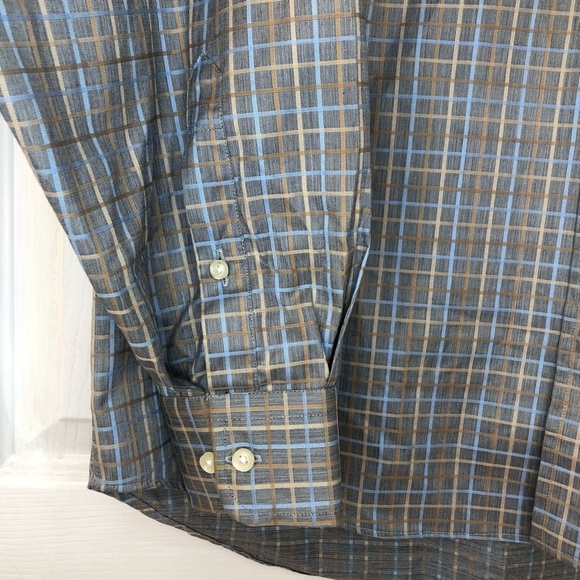 Harry Rosen made in Italy dress shirt, silver-grey patterned, small - Picture 3 of 7